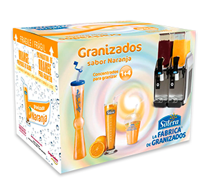 caja granizado de naranja