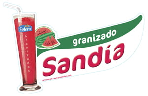 Cartel granizado sandia