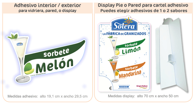 Soporte pie melon sorbete